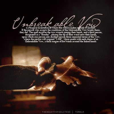 Hogwarts Alumni: Unbreakable Vow Unbreakable Vow Tattoo, Painting Harry Potter, The Unbreakable Vow, Unbreakable Vow, Hp Wedding, Hogwarts Alumni, The Hallow, Harry Potter Wedding, Harry Potter 2