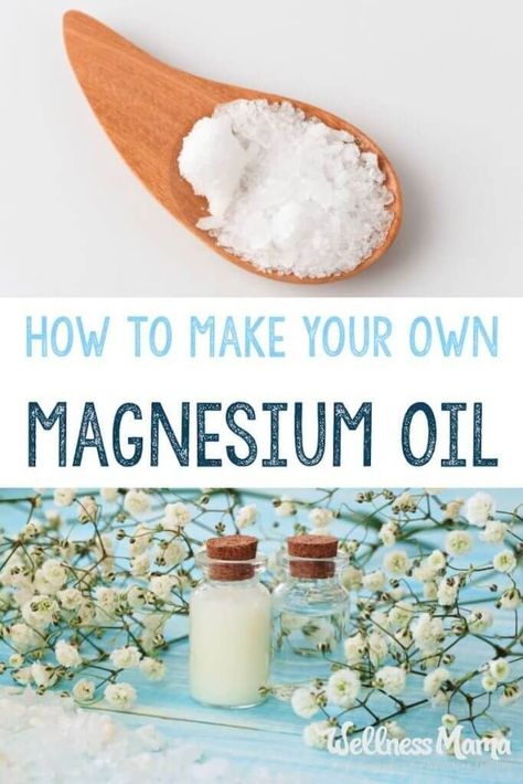 Magnesium Oil Diy, Make Magnesium Oil, Magnesium Oil Benefits, Magnesium Flakes, Magnesium Oil Spray, Magnesium Spray, Magnesium Lotion, Lotion Recipe, Magnesium Benefits