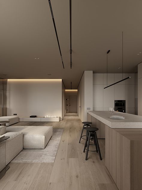 Interior Design Per La Casa, Interior Minimalista, Minimalist Interior Design, Home Design Living Room, Design Del Prodotto, Minimalism Interior, Dream House Interior, Kitchen Area, Minimalist Living