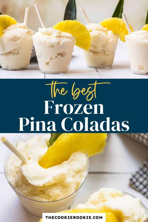 Bacardi Pina Colada Recipe, Frozen Pina Colada Recipe, Frozen Pina Colada, Strawberry Treats, Pina Colada Recipe, Pineapple And Coconut, Pina Coladas, Rum Cocktails, Frozen Cocktails