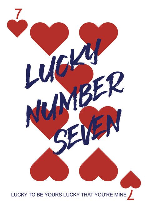 Lucky 7 Wallpaper, Lucky Daye Aesthetic Wallpaper, Lucky Number 7 Wallpaper, Lucky Number Slevin Poster, Lucky You Card Poster, Lucky You Blue Poster, Number Seven, Decoration For Living Room, Graphic Design Cards