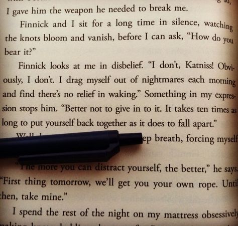 It takes ten times as long to put yourself together as it does to fall apart. Finnick Odair Book Quotes, Hunger Games Quotes Finnick, Finnick Odair Quotes, Finnick Odair Aesthetic, Nightmare Quotes, Hunger Games Finnick, Games Quotes, Hunger Games Books, Hunger Games Quotes