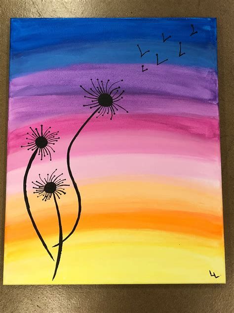 Dibujos De Ninos: Dibujos Faciles Para Hacer En Hojas Seni Pastel, Easy Flower Painting, Abstract Flower Art, Flower Painting Canvas, Simple Canvas Paintings, Easy Canvas Art, Painting Canvases, Cute Canvas Paintings, Ecole Art