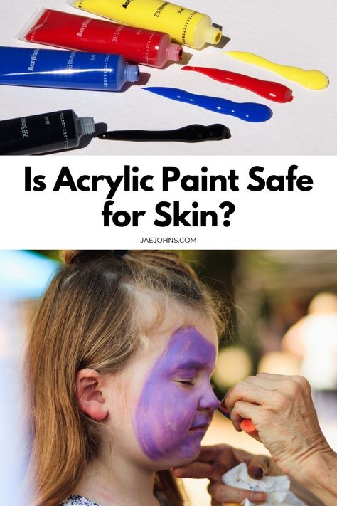 Acrylic paints can cause irritation and other skin allergies. Acrylic paints contain tiny plastic resin particles and pigment that dry after coming into contact with water. In order to remove acrylic paint from skin, you would have to wash or peel it off. The post Is Acrylic Paint Safe for Skin? appeared first on Jae Johns. Acrylic Face Painting, Remove Acrylic Paint, Remove Acrylics, Skin Paint, Diy Chalk, Diy Chalk Paint, Skin Allergies, Paint Marker, Using Acrylic Paint