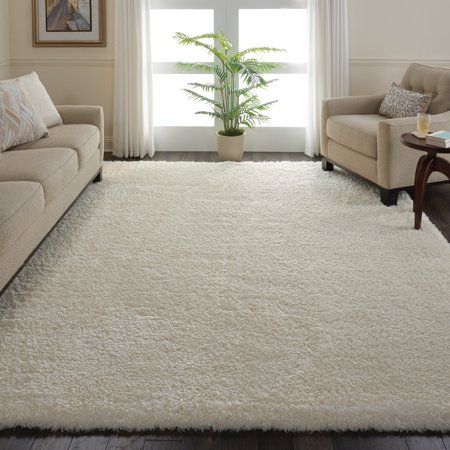 Plush Bedroom, Flokati Rug, Neutral Area Rugs, Plush Area Rugs, Bedroom Area Rug, Cream Area Rug, Area Rug Collections, Cream Rug, Rug Direct