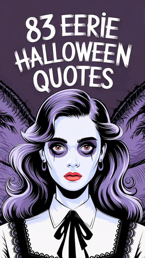 Step into the eerie side of Halloween with these 83 haunting quotes that will send chills down your spine. From creepy sayings to spooky movie quotes, this collection is perfect for setting a haunting mood. Whether you’re looking for scary Halloween sayings or vintage Halloween quotes to add a touch of old-school spookiness, these eerie quotes are sure to give you goosebumps. 📌 Save this pin to keep the haunting vibes alive! 👉 Click through to explore all 83 quotes. #HalloweenQuotes #Halloween Scary Quotes Creepy, Creepy Doll Quotes, Creepy Halloween Quotes, Halloween Poems Vintage, Clown Quotes Creepy, Spooky Sayings Halloween, Creepy Sayings, Eerie Quotes, Halloween Quotes Aesthetic