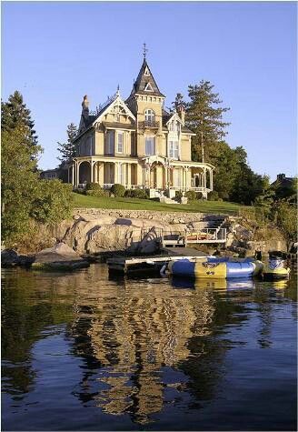 Victorian by the lake Brockville Ontario, Architecture Styles, Water Trampoline, Backyard Toys, Older Homes, House Architecture Styles, Amazing Houses, Victorian Style Homes, Cubby Houses