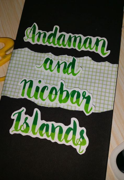 Andaman And Nicobar Islands Project, Sustainable Development Projects, Project Cover, Creative Book Cover Designs, Social Project, Creative School Project Ideas, Creative Book Covers, School Book Covers, Andaman And Nicobar Islands