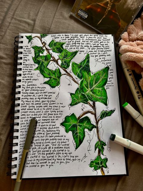 ivy 
taylor swift
art
drawing
plants
autumn 
autumn aesthetic
fall
evermore
folklore Sketchbook Ideas Taylor Swift, Watercolor Art Taylor Swift, Taylor Swift Inspired Drawings, Rue Core, Taylor Swift Art Painting, Taylor Swift Birthday Cards, Taylor Swift Inspired Paintings, Taylor Swift Watercolor, Taylor Swift Art Ideas