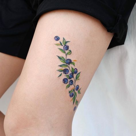 Tattoos Palm Tree, Pine Tree Tattoos, Eden Tattoo, Palm Tree Tattoos, Blueberry Tattoo, Tattoos Elephant, Dandelion Tattoos, Cactus Tattoos, Leg Tattoo Ideas