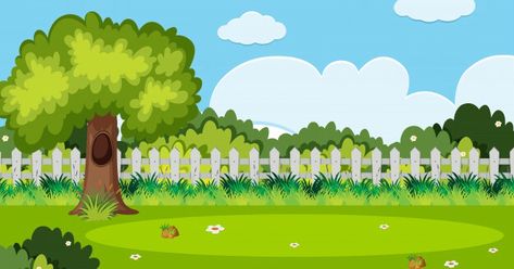 Fence In Garden, White Garden Fence, Garden Clipart, White Fence, Sun Loving Plants, Nature Background Images, Cartoon House, Garden Illustration, Pencak Silat