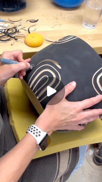 Ceramics Videos on Instagram: "Pottery planter carving by @jenniferspringceramics" Pottery Carving Ideas, Ceramics Videos, Hand Built Pottery, Pottery Techniques, Carving Designs, Pottery Planters, Sgraffito, Pottery Ideas, June 22