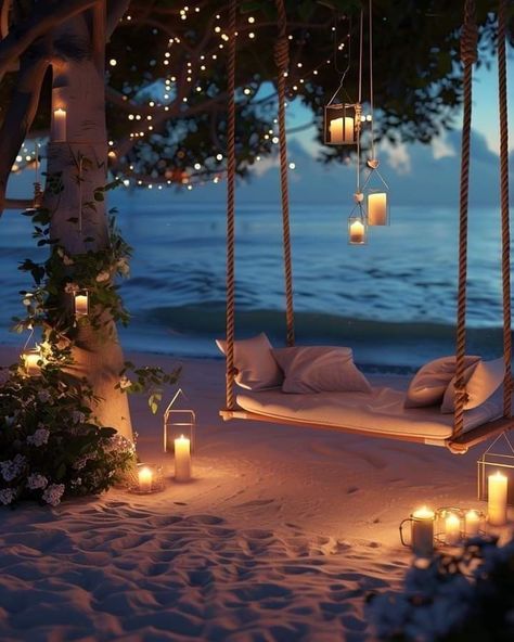 Romantic Beach Vacation, Places Aesthetic, Beautiful Ocean Pictures, Beach Night, Pretty Landscapes, Aesthetic Beach, Travel Places, Beautiful Ocean, Pretty Places