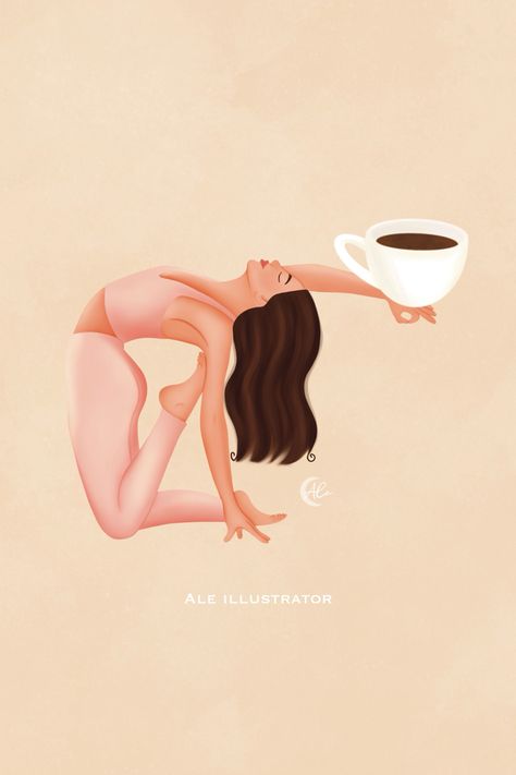 Yoga And Coffee, Yoga Coffee, Yoga Illustration, Yoga Inspo, Yoga Mantras, Women Encouragement, Illustrators On Instagram, Yoga Tips, My Profile