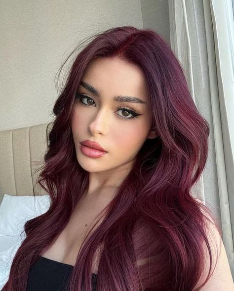 17 Gorgeous Winter Hair Color Ideas for 2023-2024 - thepinkgoose.com Wine Hair Color, Plum Hair, Wine Red Hair, Wine Hair, Red Hair Inspo, Hair Color Burgundy, Red Heads, Hair 2024, Burgundy Hair