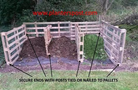 Build Compost Bin, Homemade Compost Bin, Compost Bin Pallet, Composting Bins, Manure Composting, Home Composting, Composting Bin, Composting Methods, Compost Bin Diy