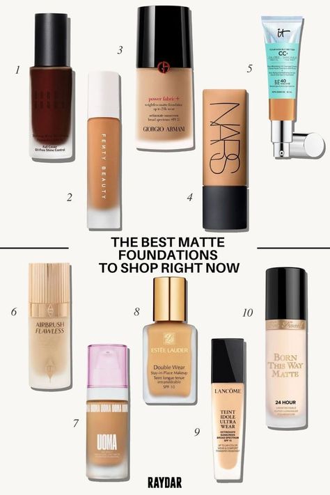 Matte magic for your makeup bag! Find the best foundations for a smooth, shine-free finish. Tap to find out more. Matte Foundation For Oily Skin, Best Matte Foundation, Best Foundation For Combination Skin, Best Foundation For Oily Skin, Foundation For Oily Skin, Natural Makeup Tips, Best Foundations, Celebrity Makeup Looks, Best Foundation