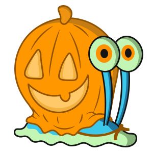 Gary The Snail From Spongebob, Halloween Spongebob, Sticker Spongebob, Spongebob Gary, Spongebob Halloween, Spongebob Costume, Gary The Snail, Spongebob Painting, Pumpkin Drawing