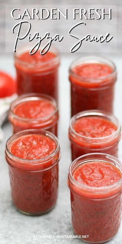 Pizza Sauce Homemade Fresh Tomatoes, Canning Pizza Sauce, Canning Tomatoes Recipes, Tomato Pizza Sauce, Pressure Canning Recipes, Fresh Tomato Recipes, Home Canning Recipes, Canning Vegetables, Canning Food Preservation