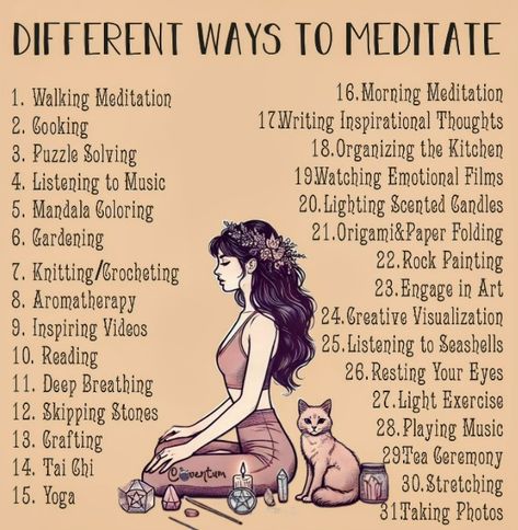 Witchy Yoga Aesthetic, Meditating Aesthetic, Witchcraft Meditation, Witch Meditation, Meditation Aesthetic, Spiritual Notes, Wild Feminine, Everyday Magic, Walking Meditation