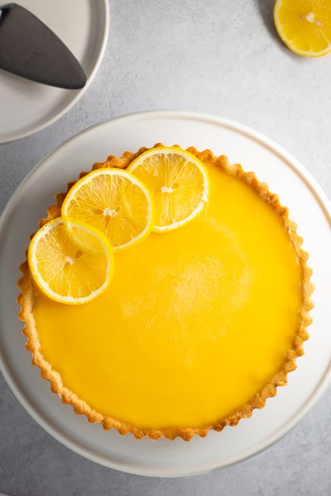 French Lemon Tart, Lemon Curd Pie, Easy Lemon Pie, Curd Tart, Lemon Curd Tart, No Bake Lemon, Lemon Tart Recipe, Lemon Pie Recipe, French Tart