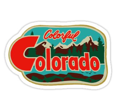 Colorful Colorado Vintage Travel Decal Stickers Colorado Stickers, State Stickers, Outdoor Stickers, Travel Stickers, American Travel, Unique Sticker, Steam Boats, Stickers For Sale, Burger King Logo