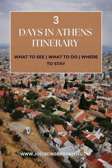 The Best 3 Days In Athens Itinerary - Just Being Brooklyn Athens Itinerary, Trip To Greece, Athena Goddess, Acropolis, Rooftop Bar, Ancient Romans, Greece Travel, Great View, Public Transport