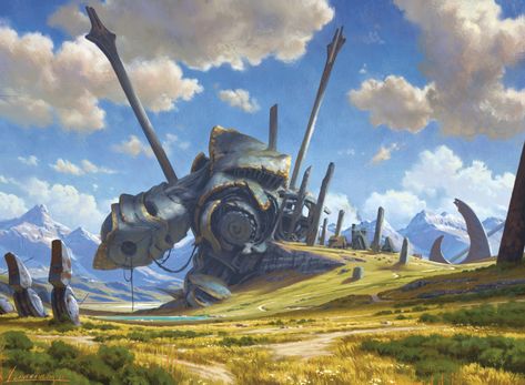 ArtStation - Plains, Lorenzo Lanfranconi Fantasy Plains, Plains Landscape, Legend Of Zelda Characters, Environment Painting, Magic Land, Concept Art Drawing, Art Card, Comic Book Artists, Art Series