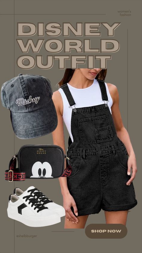 Black & White Mouse Ears Checkered … curated on LTK Black Denim Overalls, Disney Mouse Ears, Disney 2024, Outfit Oversize, White Mouse, Disney World Outfits, World Fashion, Black And White Nikes, Overall Outfit