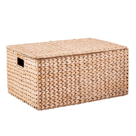 The Container Store Artisan Rush Hinged-Lid Box | The Container Store Large Baskets With Lid, Basket Storage Ideas Living Room, Large Toy Storage Ideas, Large Basket With Lid, Living Room Toy Storage, Entry Room, Organizational Tips, Laundry Hampers, Storage Baskets With Lids