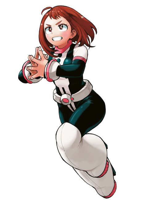 Drawing Base Poses Female, Ochaco Uraraka Aesthetic, Mha Pose Reference, Pony Mha, Ochako Manga, Ochako Cosplay, Uraraka Cosplay, Cosplay Poses, Ochaco Uraraka