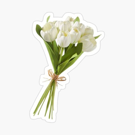 Get my art printed on awesome products. Support me at Redbubble #RBandME: https://www.redbubble.com/i/sticker/white-tulips-bouquet-by-lameyadeco/164431042.EJUG5?asc=u Tulips Stickers, White Tulips Bouquet, Flower Bouquet Sticker, Tulip Sticker, Vintage Tulips, White Tulip Bouquet, Instagram Backgrounds, Bouquet Sticker, Tulips Bouquet