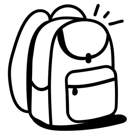 Backpack Clip Art, Backpack Vector, Backpack Icon, Backpack Drawing, Web Fonts, Black Icon, Backpack Free, Outline Drawings, Sketches Easy