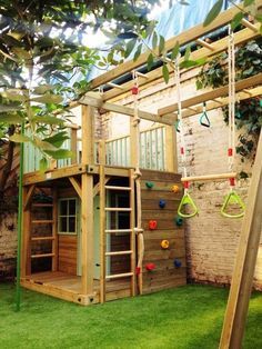 Outdoor Kids Play Area, Playground Landscaping, Play Area Backyard, Backyard Kids Play Area, Backyard Playhouse, Backyard Swings, Outdoor Play Areas, Diy Playground, Kids Outdoor Play