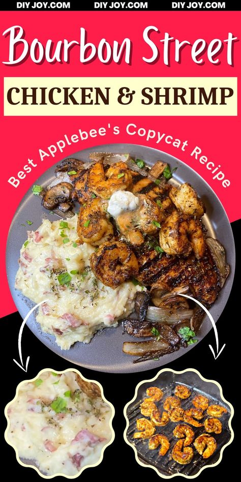 Burbon Chicken And Shrimp Applebees Recipe, Applebees Bourbon Street Steak Recipe, Applebee's Copycat Recipe, Bourbon Street Chicken Applebees, Applebees Bourbon Street Chicken And Shrimp Recipe, Copycat Bourbon Street Chicken, Applebee's Bourbon Chicken And Shrimp, Applebee’s Recipes, Applebees Chicken And Shrimp