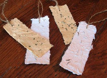 A fun craft for kids of all ages, these bookmarks serve two purposes…. Use them to save a page of... Bookmark Making, Seeded Paper, Pulp Paper, Earth Day Crafts, Paper Pulp, Bookmark Craft, Paper Bookmarks, Merit Badge, Book Marks