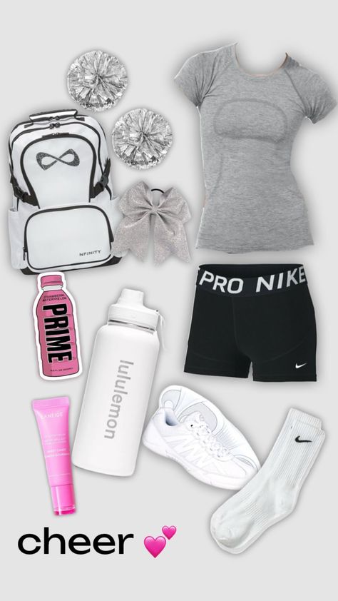 practice fit #cheer #cheerleading #cheerpractice #cheerfit #preppy #fyp #outfit #fit #fitinspo #preppyaesthetic Cheerleading Outfits Aesthetic, Cheerleading Outfits For Practice, Cheerleading Practice Outfits, Cheer Practice Outfits, Cheerleading Photos, Cheer Bag, Cheer Athletics, Cheer Picture Poses, Cheer Practice