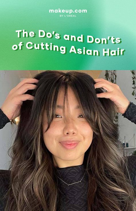 How to Cut Asian Hair Long Haircut For Thick Hair Asian, Haircuts For Long Asian Hair, Asian Women Medium Hairstyles, Haircut Asian Long Hair, Medium Length Haircut With Bangs Asian, Medium Length Haircut For Thick Hair Asian, Medium Length Hair With Curtain Bangs Asian, Trendy Asian Haircut Women, Asian Hair Transformation