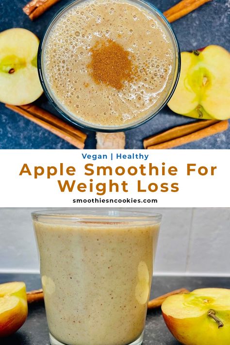 Apple Smoothie For Weight Loss Apple Shake Recipe Healthy, Smoothie Recipes With Apples, Apple Smoothie Recipes Healthy, Apple Juice Smoothie Recipes, Smoothie Recipes Apple, Apple Shake Recipe, Apple Cinnamon Smoothie Recipe, Apple Protein Shake, Banana Smoothie Recipe Healthy