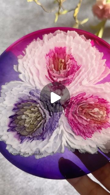 Saniya Shaikh | Resin art | 3d flower bloom | Nashik on Instagram: "Welcome to our video where we explore the beauty of 3D resin flower bloom 🌸  art and how it can help you find tranquility in your daily life. Imagine a delicate flower, frozen in time within a crystal-clear resin, capturing its essence and beauty forever. The intricate details and vibrant colors of these resin blooms can transport you to a place of peace and serenity. By simply gazing at these mesmerizing creations, you can feel your worries melt away and your mind become still. The process of creating 3D resin flower blooms requires patience, focus, and a steady hand, qualities that can also help you cultivate inner calmness. Let the beauty and elegance of these creations be a reminder to slow down, breathe, and apprecia Saniya Shaikh, Acrylic Flower Painting, Beauty Forever, Resin Tutorial, Frozen In Time, Acrylic Flowers, Resin Flowers, Art 3d, Clear Resin