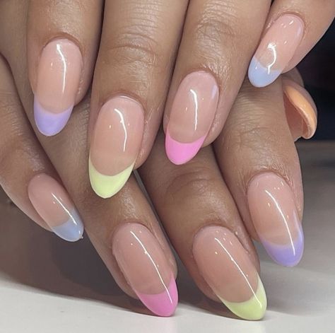 French Tip Gel Nails, Easter Nail, Easter Nail Designs, French Tip Acrylic Nails, Her Nails, Cute Gel Nails, Easter Nails, Short Acrylic Nails Designs, Stick On Nails