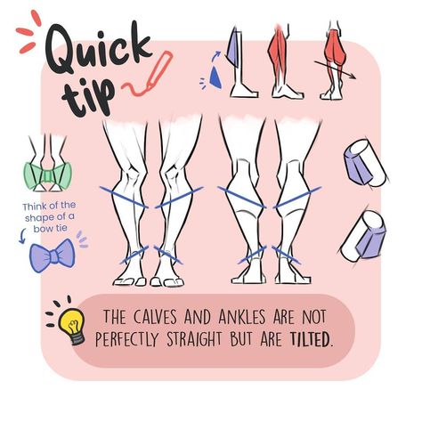 💫 ZEPHY | Drawing tips (@zephy.fr) • Instagram photos and videos Ankle Drawing Reference, How To Draw Calves, Simplified Anatomy, Legs Muscles, Leg Anatomy, Drawing Anatomy, Anatomy Practice, Anatomy Tutorial, Body Drawing Tutorial