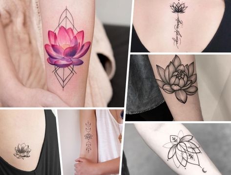 Warum sind Lotus Tattoos so beliebt geworden? Was macht diese Tätowierungen so besonders und welche symbolische Bedeutungen tragen sie? Welche sind die populärsten Lotusblume Tattoo Designs und wie werden sie interpretiert? In diesem Artikel versuchen wir, alle diese Fragen zu beantworten. Lotusblume Tattoo: A... Lotusblume Tattoo, Common Tattoos, Catrina Tattoo, Basic Tattoos, Lotus Tattoo Design, Lotus Tattoo, Tattoo Parlors, Little Tattoos, Tattoo Models