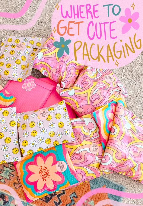 Cute Polymailer Ideas, Bubble Mailers Packaging Ideas, Small Biz Packaging Ideas, Cute Etsy Packaging Ideas, Boutique Gift Ideas, Product Packaging Ideas Business, Diy Small Business Ideas Products, Cute Packaging Ideas For Business, Etsy Packaging Ideas