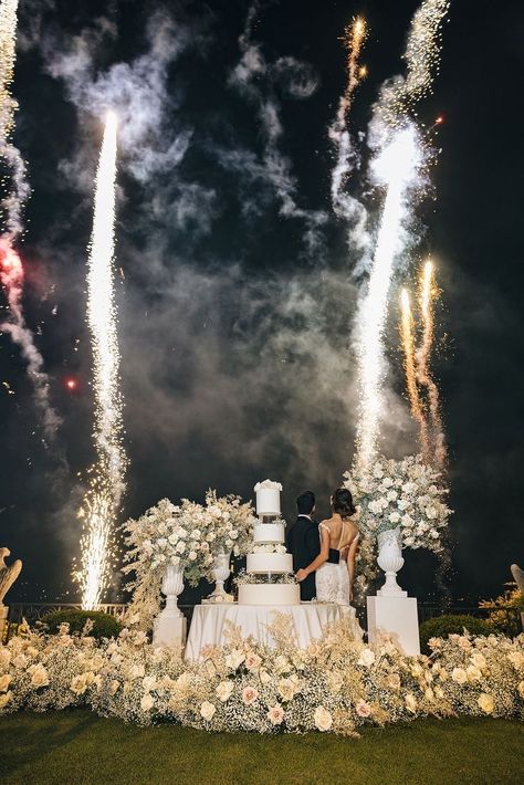 Wedding In Sicily, Wedding Fireworks, Sicily Wedding, Dream Wedding Reception, Dream Wedding Decorations, Dream Wedding Venues, Wedding Venue Decorations, Seaside Wedding, Editorial Wedding