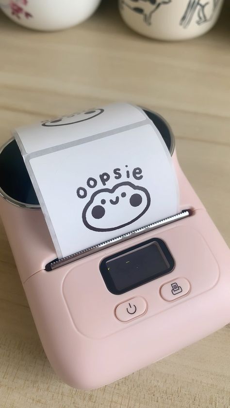 Mini Printer Aesthetic, Thermal Printer Sticker Ideas, Cool Things To Buy Tech Gadgets, Thermal Printer Ideas, Mini Printer Stickers, Printer Aesthetic, Cute Printer, Pink Printer, Mini Printers