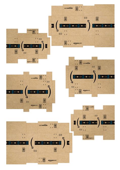 Miniature Amazon Box Printable, Furniture Papercraft, Amazon Box Template, Boxes Template, Amazon Boxes, Doll Rooms, Realistic Barbie, Mini Boxes, Diy Barbie House