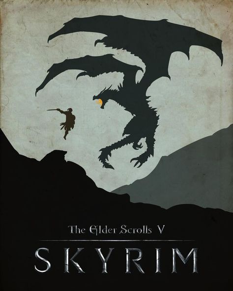 Skyrim Poster 40x50 cm - Album on Imgur Dragon Skyrim, Skyrim Poster, Decorative Wall Painting, Poster Wall Pictures, Skyrim Game, Skyrim Dragon, Skyrim Art, Living Room Vintage, Elder Scrolls Art