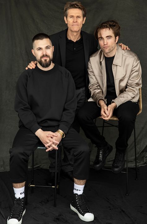 W MAGAZINE: Robert Eggers, Willem Dafoe, and Robert Pattinson photographed by Victoria Stevens at the 2019 Cannes Film Festival in Cannes, France. Ocean 12, Alejandro González Iñárritu, Robert Eggers, Geek Movies, Willem Dafoe, Cedric Diggory, Williams James, Detective Story, W Magazine