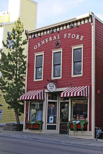 Park City Storefront 02 by Atelier Teee (on hiatus), via Flickr Old General Stores, Bloxburg Town, Small Towns Usa, Cute Store, Storefront Design, Exterior Signage, Plans Architecture, Old Country Stores, Shop Fronts